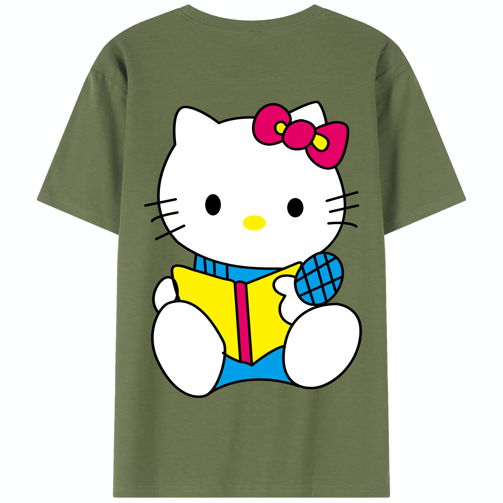 （画像用） Hello Kitty ハローキティ 綿100％半袖Tシャツ（背面プリント）